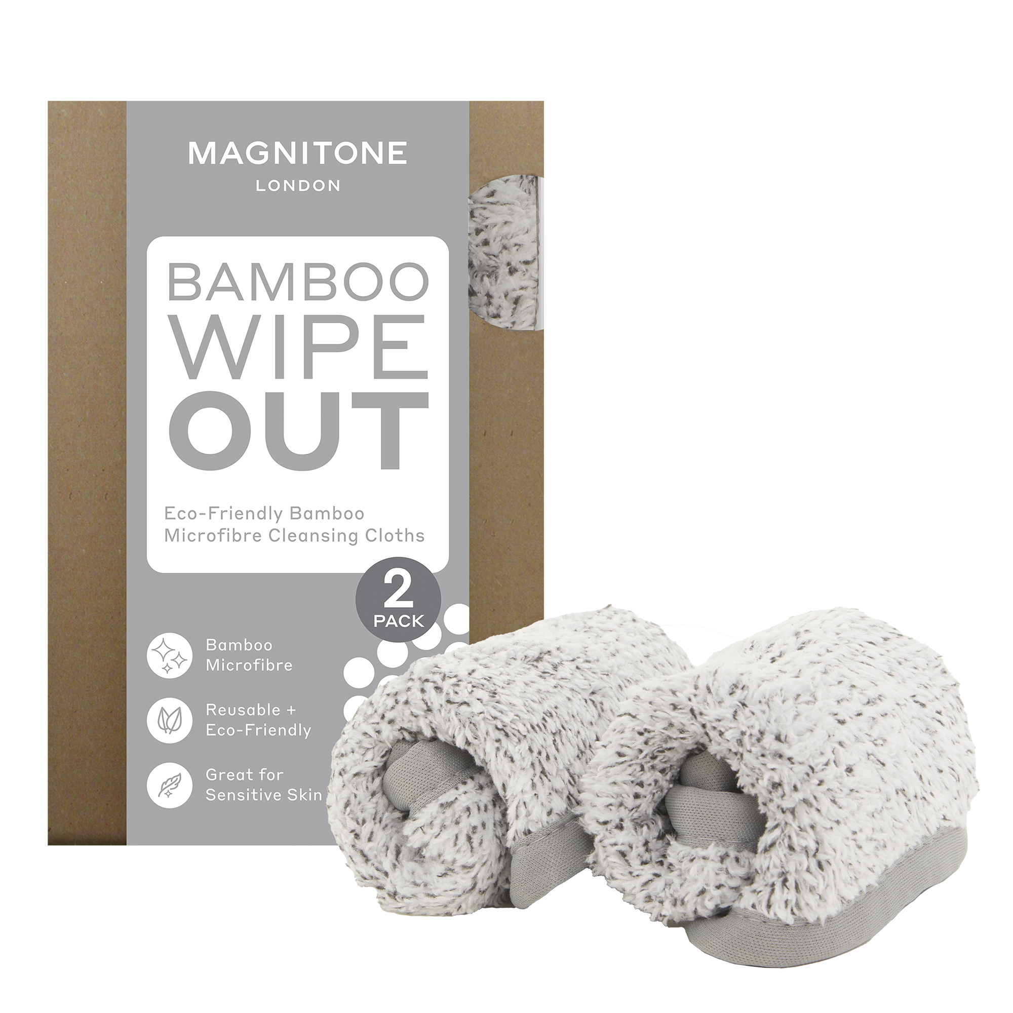MAGNITONE WipeOut Bamboo Microfibre Cleansing Cloths