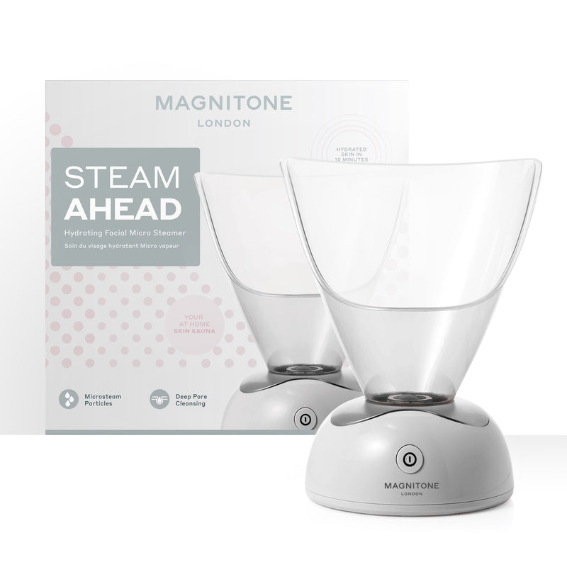 MAGNITONE SteamAhead Hydrating Facial Steamer in Grey with Box