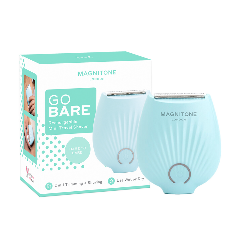 MAGNITONE Go Bare Mini Travel Lady Shaver Aqua with box