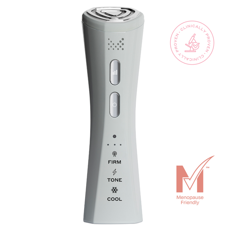 MAGNITONE FaceRocket 5-in-1 Facial Firming + Toning Device | Menopause friendly logo | Clinically proven icon