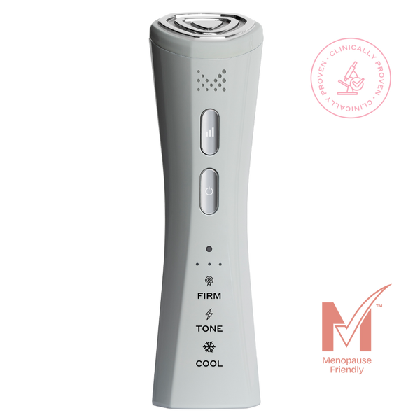 MAGNITONE FaceRocket 5-in-1 Facial Firming + Toning Device | Menopause friendly logo | Clinically proven icon