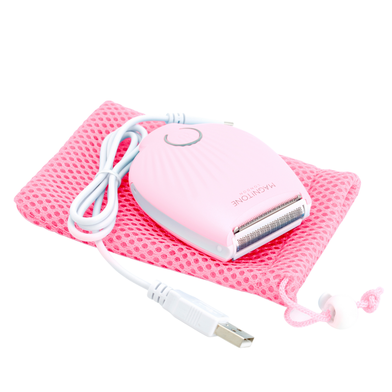 Magnitone Pink GOBARE Rechargeable Mini Lady Shaver with travel pouch