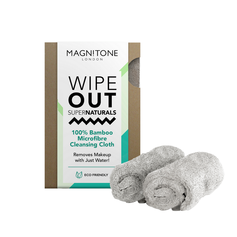 MAGNITONE Wipeout Bamboo Microfibre Cleansing Duo | Cleansing cloths with box