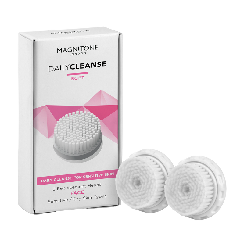 Magnitone daily cleanse (soft) replacement heads with box (2 pack)