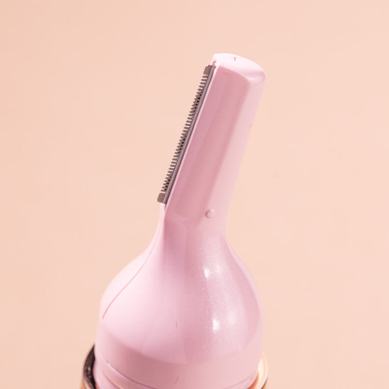 Magnitone FUZZOFF Pink Precision Trimmer with brow trimmer