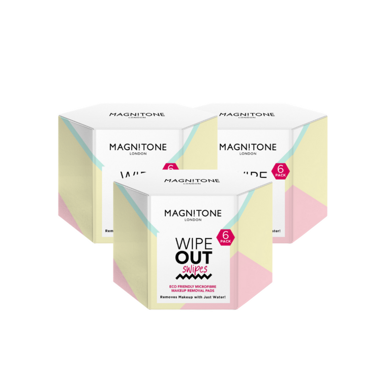 Magnitone WipeOut Swipes positioned outside of the box to the right 1 pack of 6 3for2