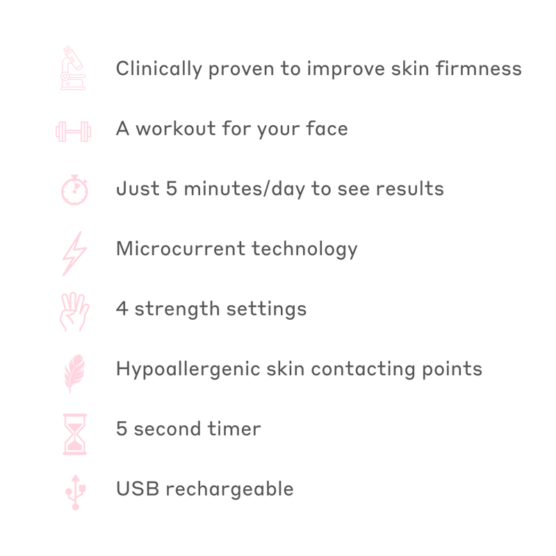 Features and benefits of MAGNITONE LiftOff Microcurrent Facial Toning Device