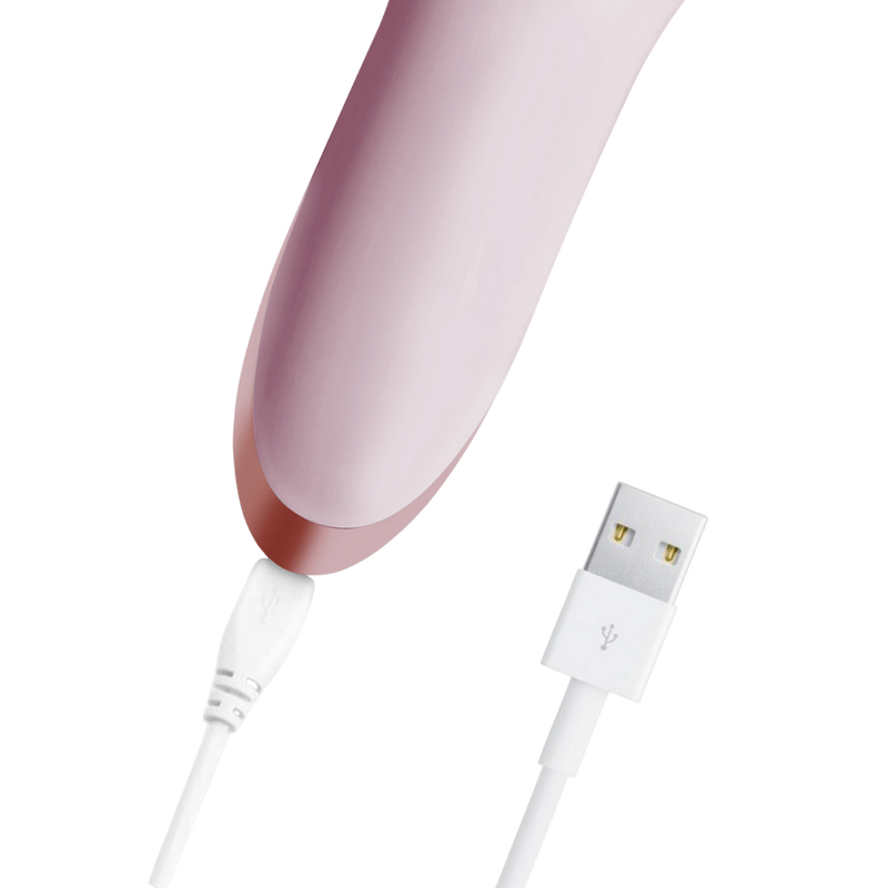 Close up of pink WELLHEELED2 USB charger