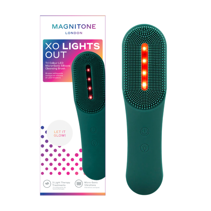 MAGNITONE XO Lights Out Tri Colour LED Silicone Cleansing Brush | No Background