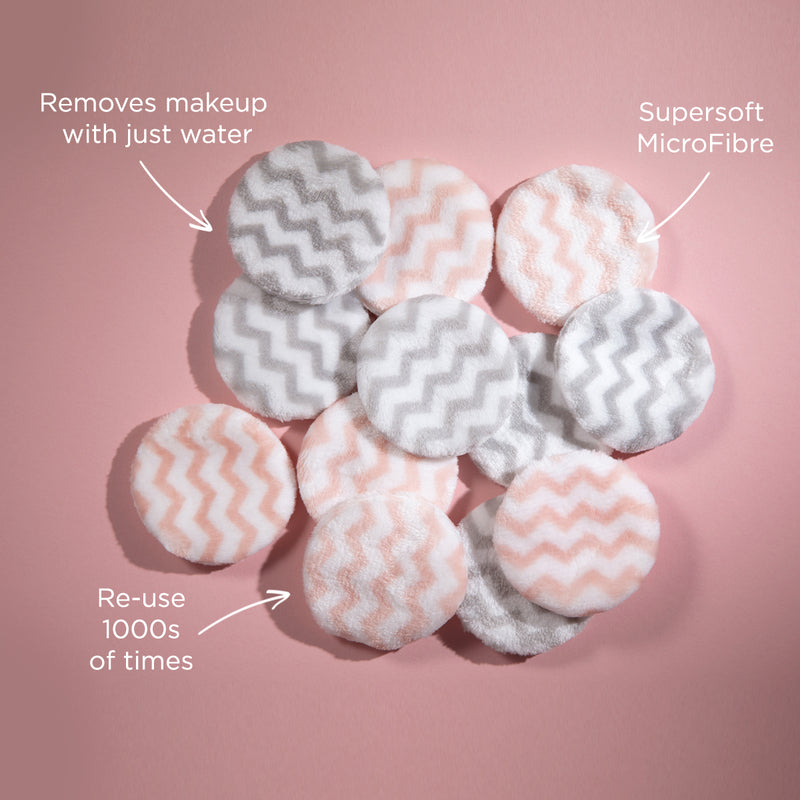Magnitone London WipeOut Swipes MicroFibre Cleansing Makeup Removal Pads