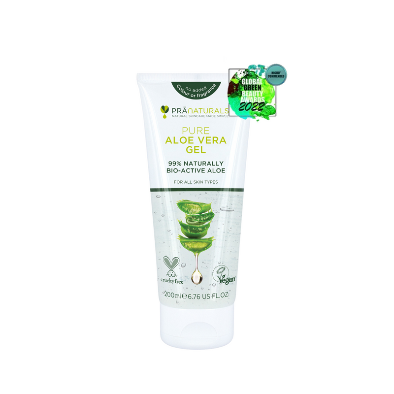 PraNaturals Pure Aloe Vera Gel 200ml | Highly Commended Global Green Beauty Awards 2022