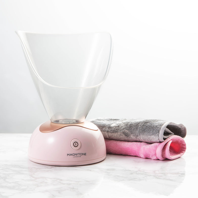MAGNITONE SteamAhead Steam Ahead Hydrating Facial Micro Steamer with WipeOut MicroFibre Cleansing cloths